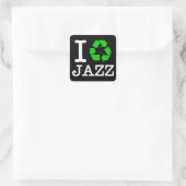 Sticker Carré Je Recycle Le Jazz (Sac)
