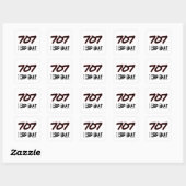 Sticker Carré Je Représente Le Code Régional 707 (Feuille)
