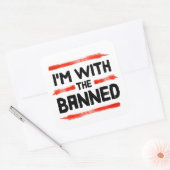 Sticker Carré Je suis avec les livres interdits (Enveloppe)