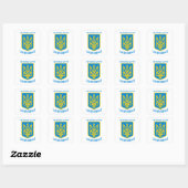 Sticker Carré Je Suis Avec L'Ukraine (Feuille)