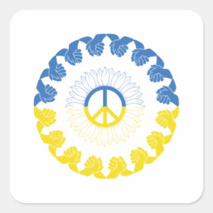 Sticker Carré Je Suis Avec L'Ukraine