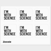 Sticker Carré Je suis avec Science (Feuille)