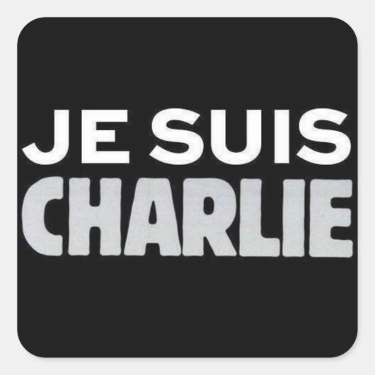 Sticker Carré Je Suis Charlie (Devant)