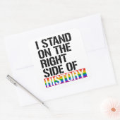 Sticker Carré Je suis du bon côté de l'histoire (Enveloppe)