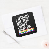 Sticker Carré Je suis du bon côté de l'histoire (Enveloppe)