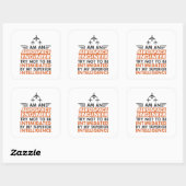 Sticker Carré Je suis ingénieur aérospatial (Feuille)