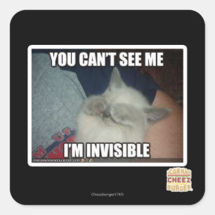 Sticker Carré Je suis invisible