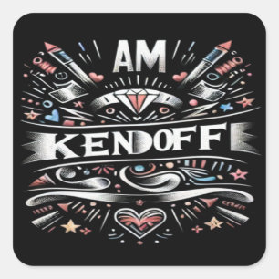 Sticker Carré Je Suis Kenoff,