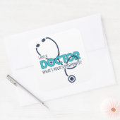 Sticker Carré Je suis médecin (Enveloppe)