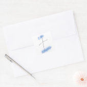 Sticker Carré Je suis pardonné Croix Bleue (Enveloppe)