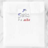 Sticker Carré Je Suis Paris Art Print (Sac)