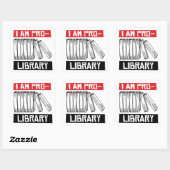 Sticker Carré Je suis pro-bibliothèque (Feuille)