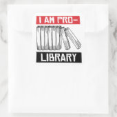 Sticker Carré Je suis pro-bibliothèque (Sac)