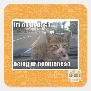 Sticker Carré Je suis sur votre tiret