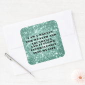 Sticker Carré Je suis un aimant pour l'auto-collant d'affirmatio (Enveloppe)