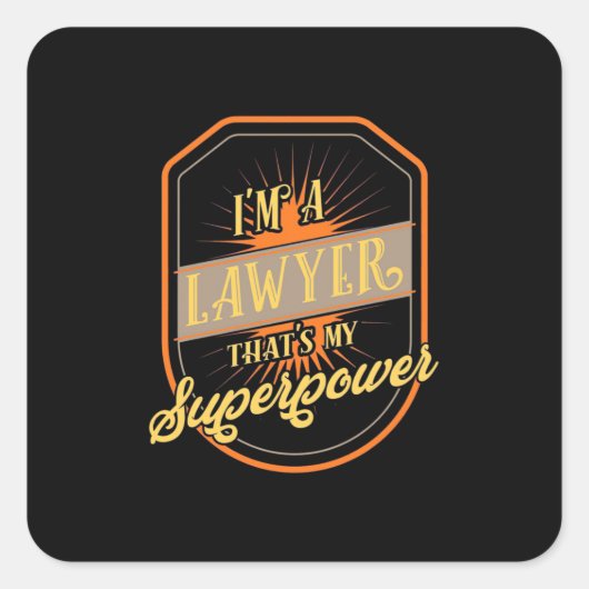Sticker Carré Je Suis Un Avocat (Devant)