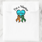 Sticker Carré Je suis un guerrier/Gabby (Sac)