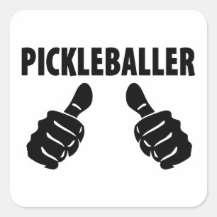 Sticker Carré Je suis un Pickleballer