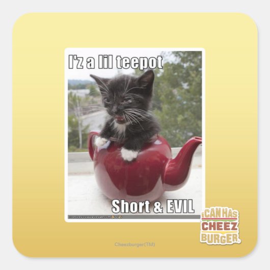 Sticker Carré Je suis un pot de lait (Devant)