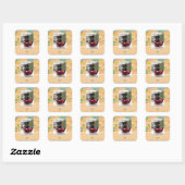 Sticker Carré Je suis un pot de lait (Feuille)