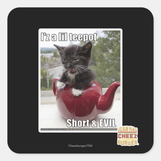 Sticker Carré Je suis un pot de lait (Devant)