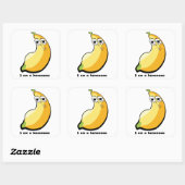 Sticker Carré Je suis une banane, banane grasse (Feuille)