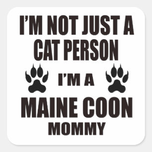 Sticker Carré Je suis une maman de ragondin du Maine