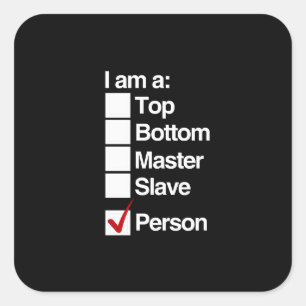 Sticker Carré Je suis une personne (dominance)