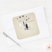 Sticker Carré Je t'aime (Enveloppe)