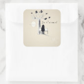 Sticker Carré Je t'aime (Sac)