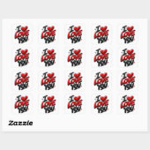 Sticker Carré Je t'aime (Feuille)