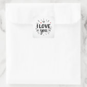 Sticker Carré Je t'aime (Sac)