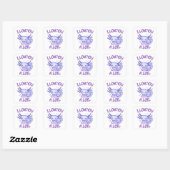 Sticker Carré Je t'aime beaucoup Axolotl (Feuille)