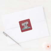 Sticker Carré Je t'aime Koala (Enveloppe)