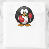 STICKER CARRÉ "JE T'AIME" PENGUIN (Sac)