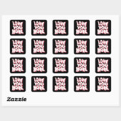 STICKER CARRÉ JE T'AIME PLUS (Feuille)