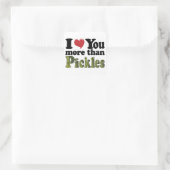 Sticker Carré Je t'aime plus que les pickles (Sac)