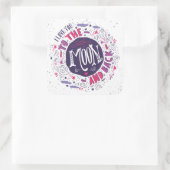 Sticker Carré Je T'Aime Sur La Lune Et De Retour (Sac)