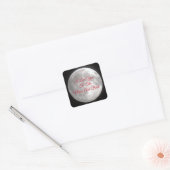 Sticker Carré Je t'aime sur la Lune et de retour (Enveloppe)