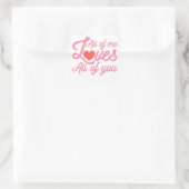 Sticker Carré Je T'Aime Tous La Saint-Valentin (Sac)