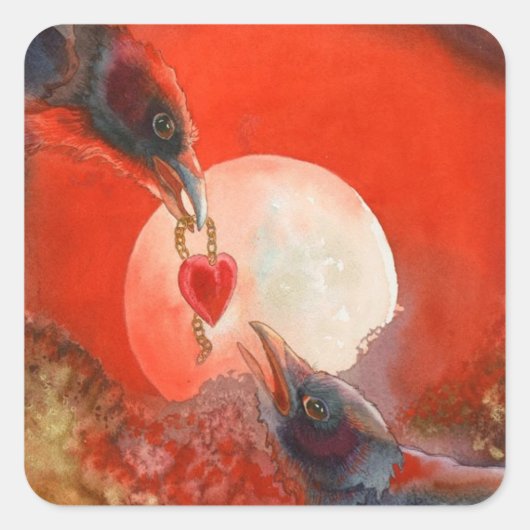 Sticker Carré Je Te Donne Mon Coeur (Devant)