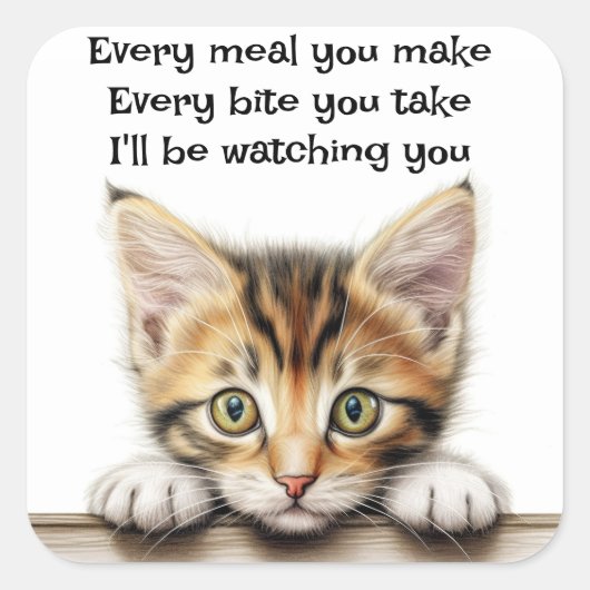 Sticker Carré Je te regarderai (Devant)