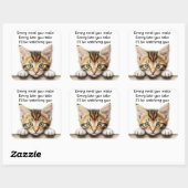 Sticker Carré Je te regarderai (Feuille)