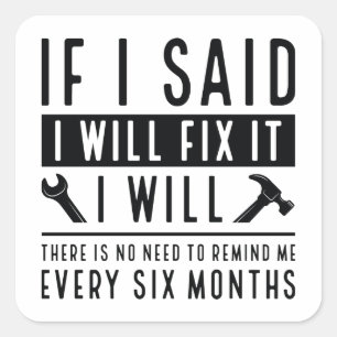 Sticker Carré Je Vais Le Corriger