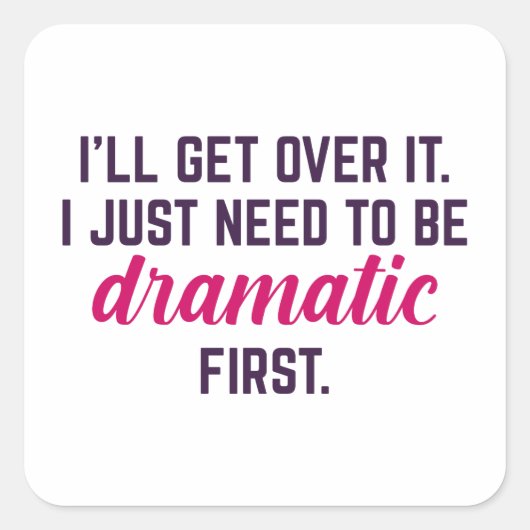 Sticker Carré Je vais m'en remettre (Devant)