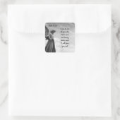 Sticker Carré Je vais vous donner le reste de l'écriture Matt 11 (Sac)