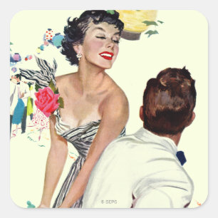 Sticker Carré Je veux un homme