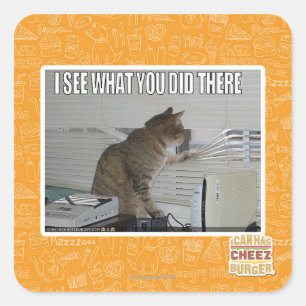 Sticker Carré Je vois ce que tu as fait là-bas