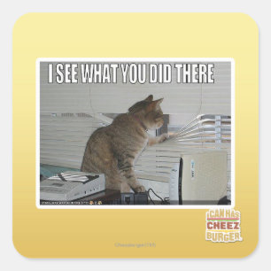 Sticker Carré Je vois ce que vous avez fait là