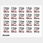Sticker Carré Je vote pour le vin (Feuille)